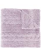 N.peal Wide Cable Scarf, Women's, Pink/purple, Cashmere