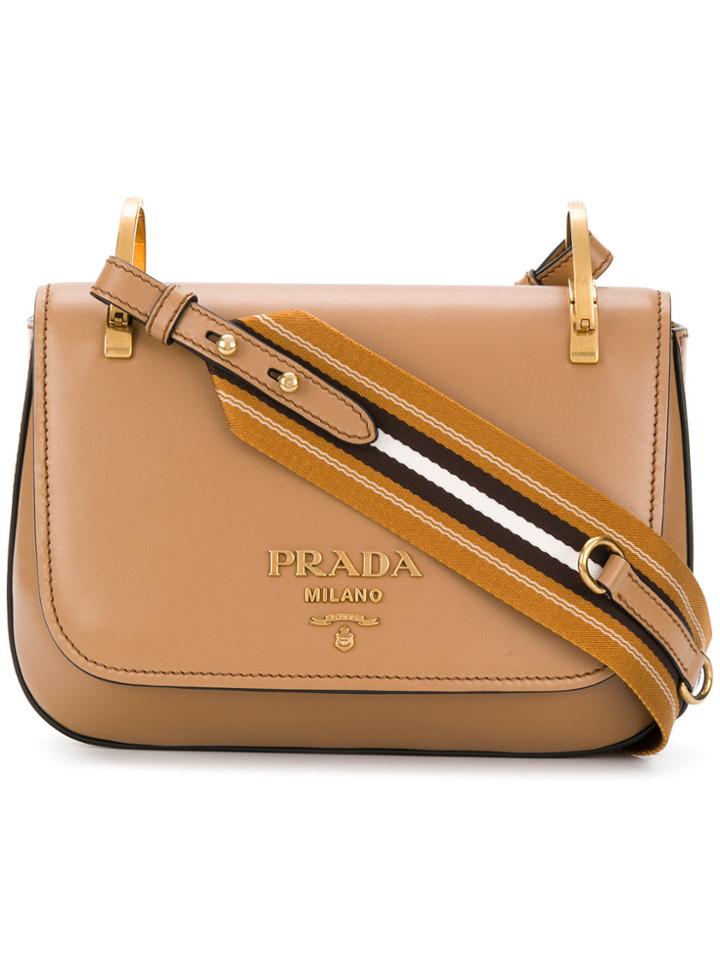Prada Logo Shoulder Bag - Nude & Neutrals