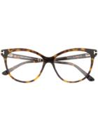 Tom Ford Eyewear Thin Cat-eye Glasses - Green