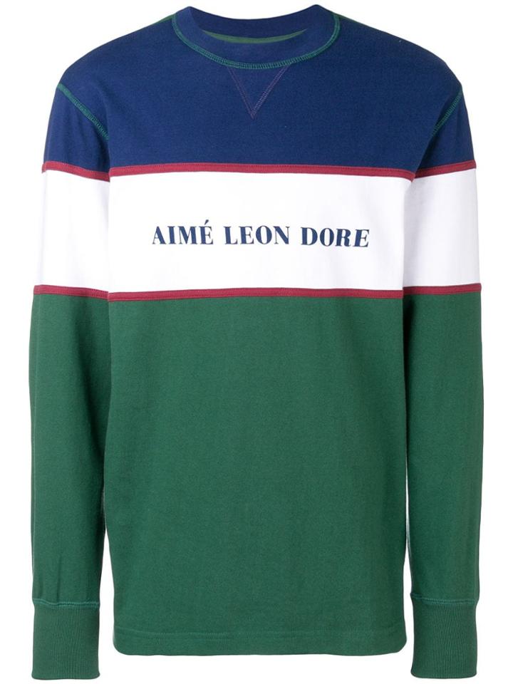 Aimé Leon Dore Colour Block Sweatshirt - Green