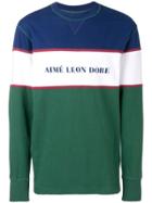 Aimé Leon Dore Colour Block Sweatshirt - Green