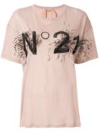 No21 Logo Print T-shirt - Nude & Neutrals