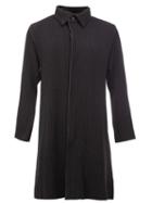 Issey Miyake Single Breasted Coat, Men's, Size: 3, Black, Polyester