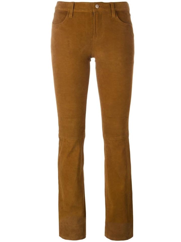 J Brand Bootcut Suede Trousers - Neutrals