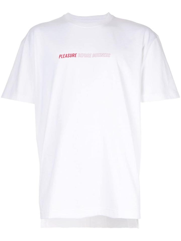 Off Duty 'pleasure Before Business' T-shirt - White