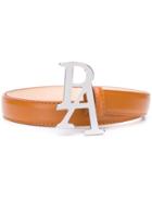 Palm Angels Branded Buckle Belt - Brown