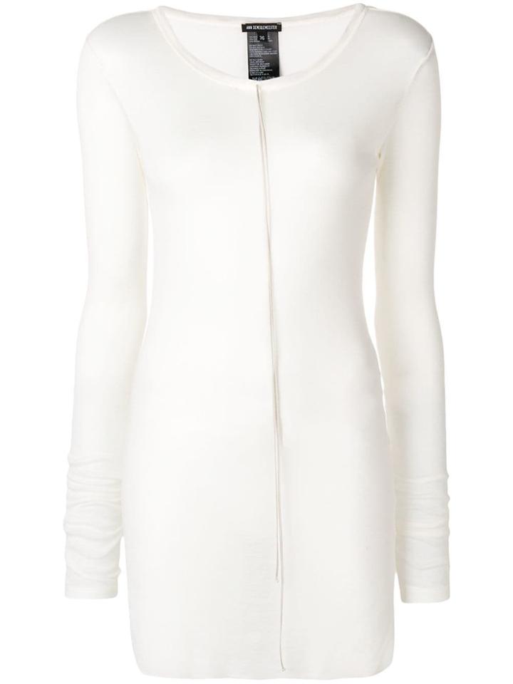 Ann Demeulemeester Fine Knit Mid-length Sweater - White