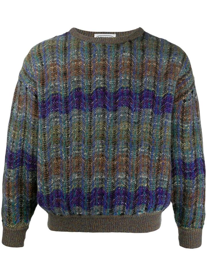 Missoni Pre-owned 1980s Wave Knit Jumper - Grey