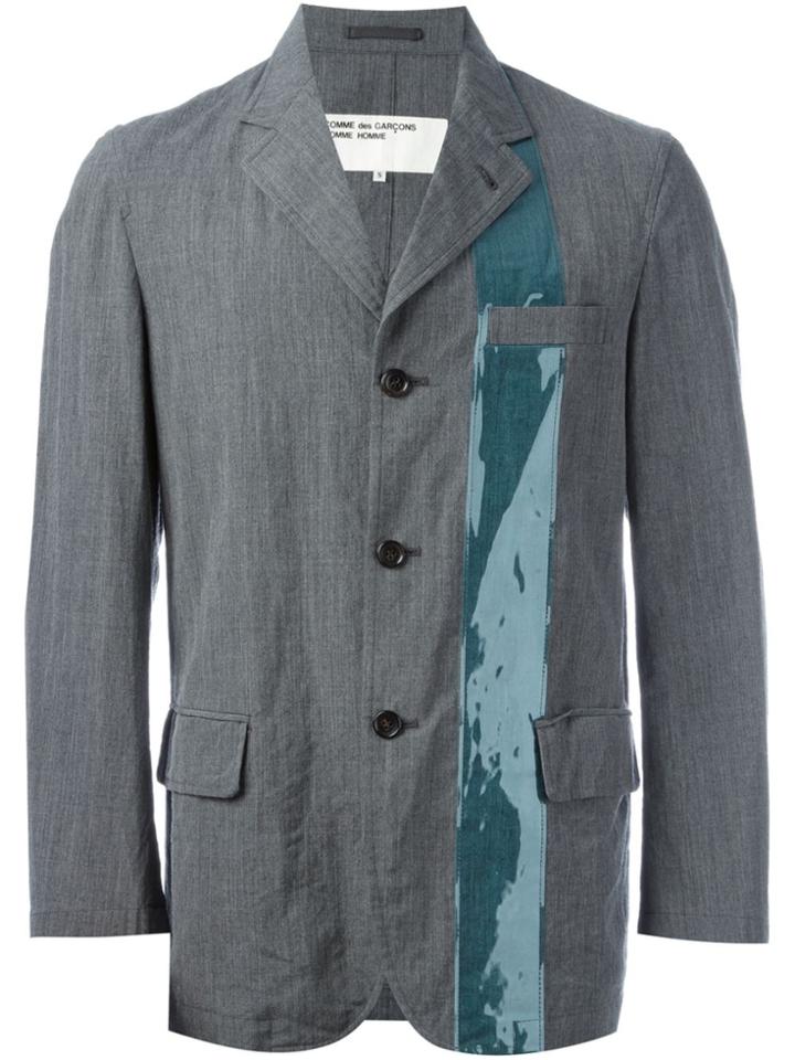 Comme Des Garçons Vintage Stripe Detail Jacket - Grey
