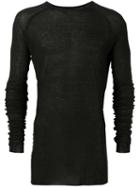 Haider Ackermann - Long Sleeved T-shirt With Round Neck - Men - Cotton/nylon/rayon - M, Black, Cotton/nylon/rayon