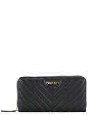 Twin-set Quilted Butterfly-plaque Wallet - Black