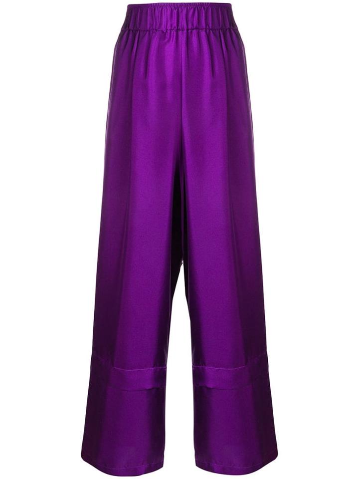 Alysi Elasticated Waistband Trousers - Purple