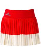 Adidas By Stella Mccartney Contrast Pleated Skirt, Women's, Size: Xs, Red, Polyester/spandex/elastane