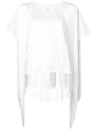Mm6 Maison Margiela Fringed Short-sleeve Blouse - White
