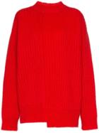 Calvin Klein 205w39nyc Long Sleeve Crew Neck Knit Jumper - Red
