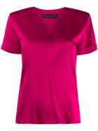 Federica Tosi Short Sleeved V-neck Blouse - Pink