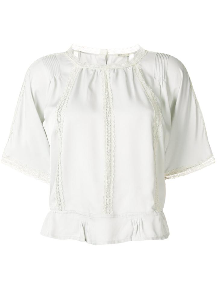 Bellerose Lace Panel Blouse - Nude & Neutrals