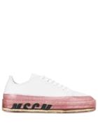 Msgm Glitter Detail Sneakers - White