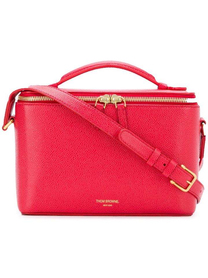 Thom Browne Pebbled Leather Camera Bucket Bag - Red