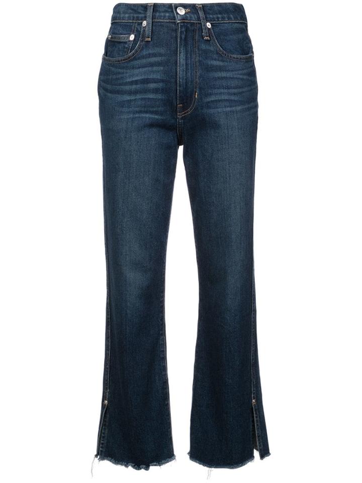 Proenza Schouler Pswl High Waisted Cropped Jeans - Neutrals