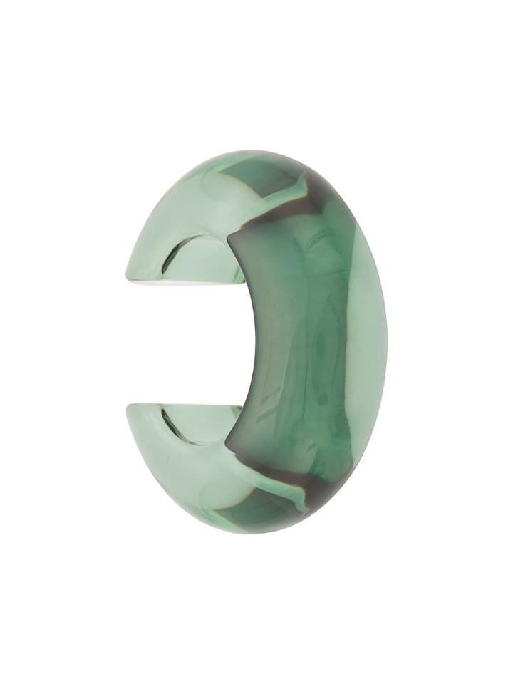 Lizzie Fortunato Jewels Arc Cuff Wide Bracelet - Green