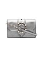 Miu Miu Embellished Leather Shoulder Bag - Metallic