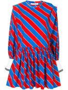 Philosophy Di Lorenzo Serafini Striped Flared Dress - Blue