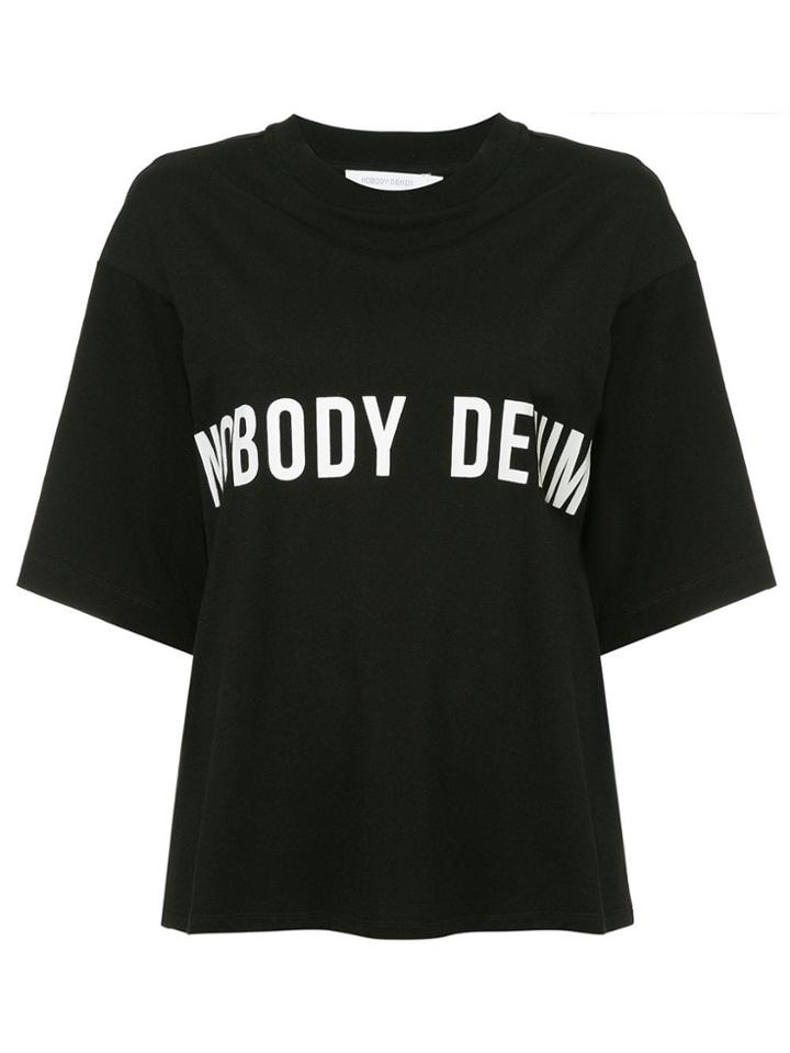 Nobody Denim Logo Print T-shirt - Black