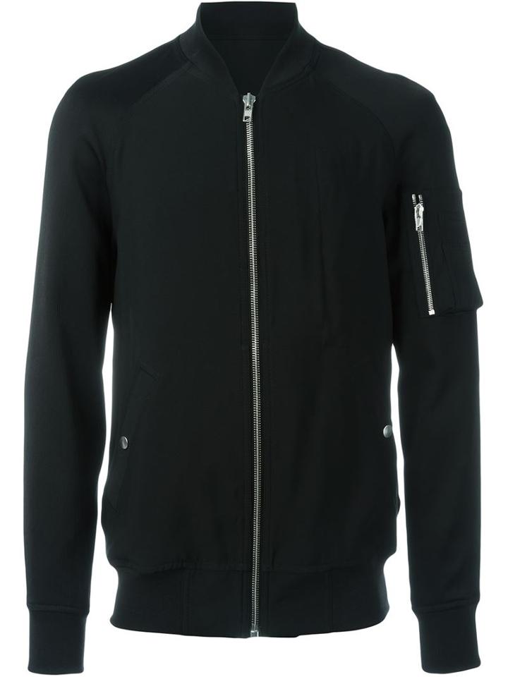 Rick Owens Disco Bomber Jacket, Men's, Size: 50, Black, Acetate/viscose/cupro