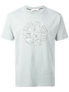 Stone Island Logo Print T-shirt, Men's, Size: Xxl, Grey, Cotton