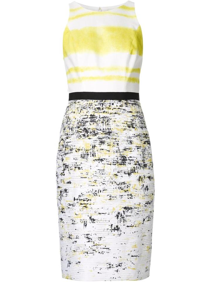 Carolina Herrera Mixed Print Pencil Dress