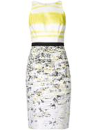 Carolina Herrera Mixed Print Pencil Dress