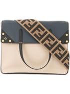 Fendi Logo Strap Tote - Neutrals