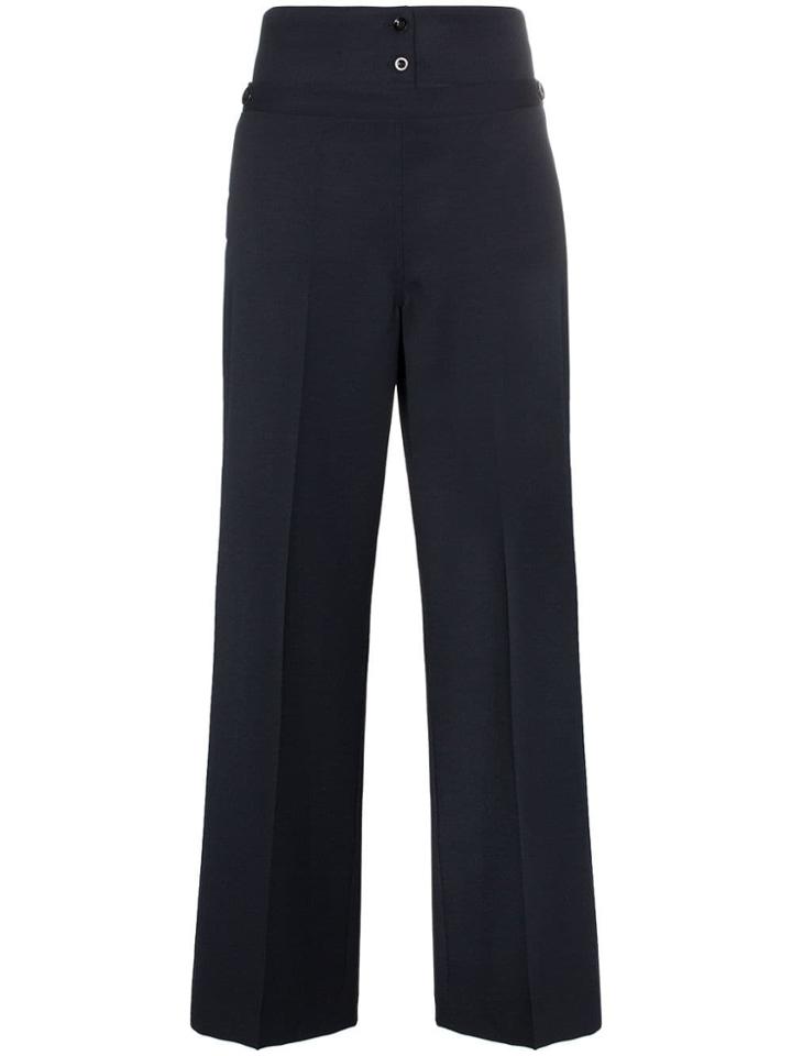 Jil Sander High-waisted Wide-leg Trousers - Blue