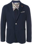 Manuel Ritz Textured Blazer - Blue