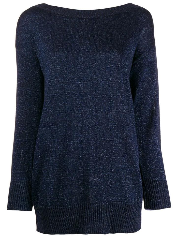 P.a.r.o.s.h. Oversize Shimmer Jumper - Blue