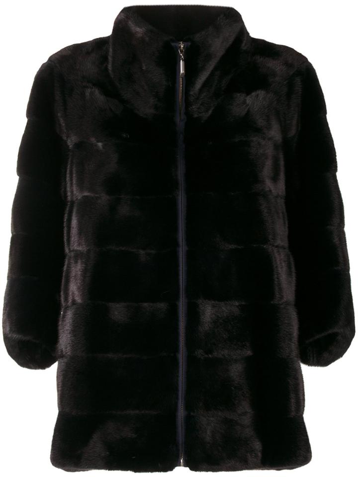 Cara Mila Alexa Mink Jacket - Black