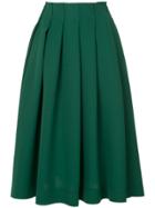 Le Ciel Bleu Raw Hem Pleated Shirt - Green
