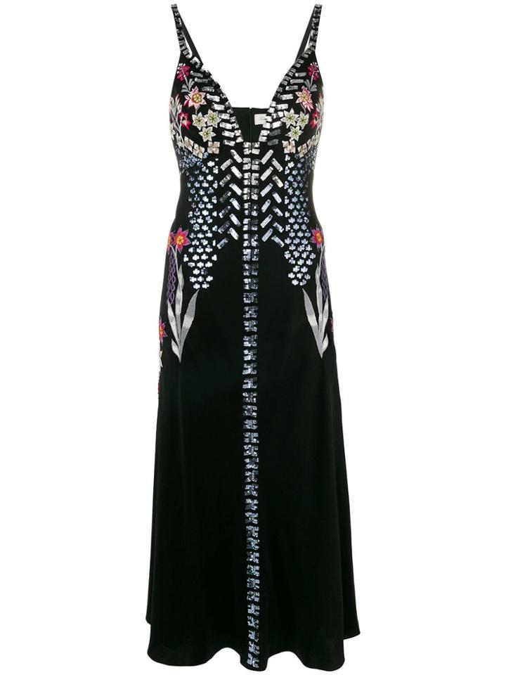 Temperley London Finale Sequined Midi Dress - Black