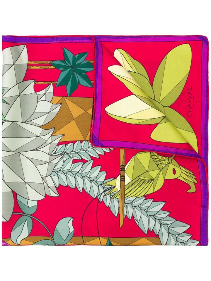 Cha Val Milano Hummingbird Scarf - Red