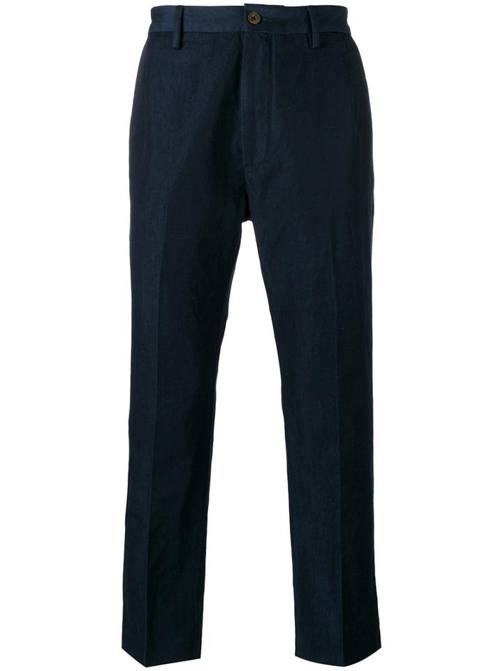 Pence - Efrem Trousers - Men - Cotton/linen/flax - 46, Blue, Cotton/linen/flax