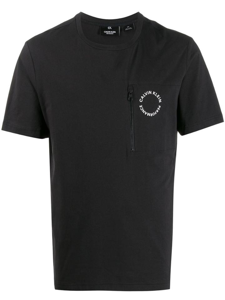 Calvin Klein Zip Detail T-shirt - Black