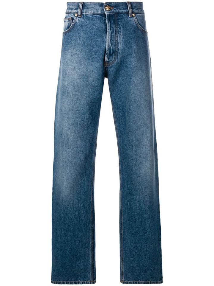 Versace Baggy Straight Jeans - Blue