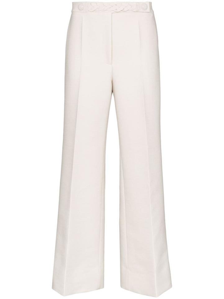Givenchy Braided Belt High Waist Trousers - Neutrals