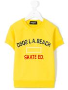 Dsquared2 Kids - L.a Beach Sweatshirt - Kids - Cotton - 6 Yrs, Yellow/orange