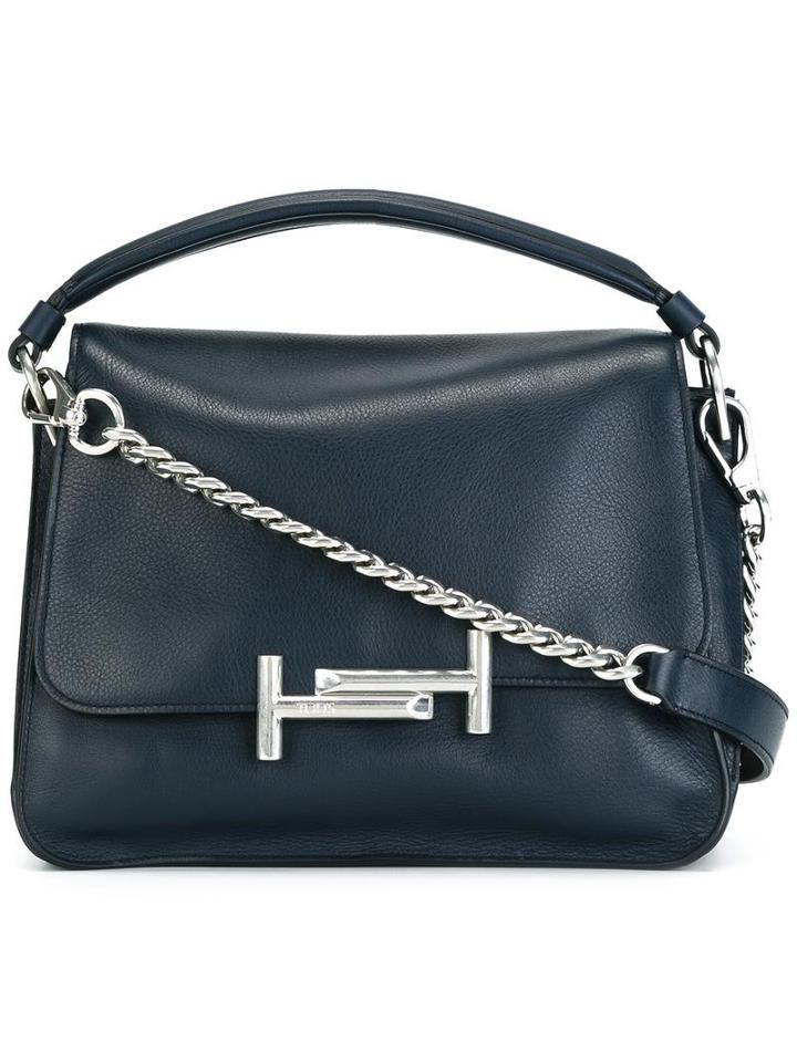 Tod's - Double T Shoulder Bag - Women - Leather - One Size, Women's, Blue, Leather