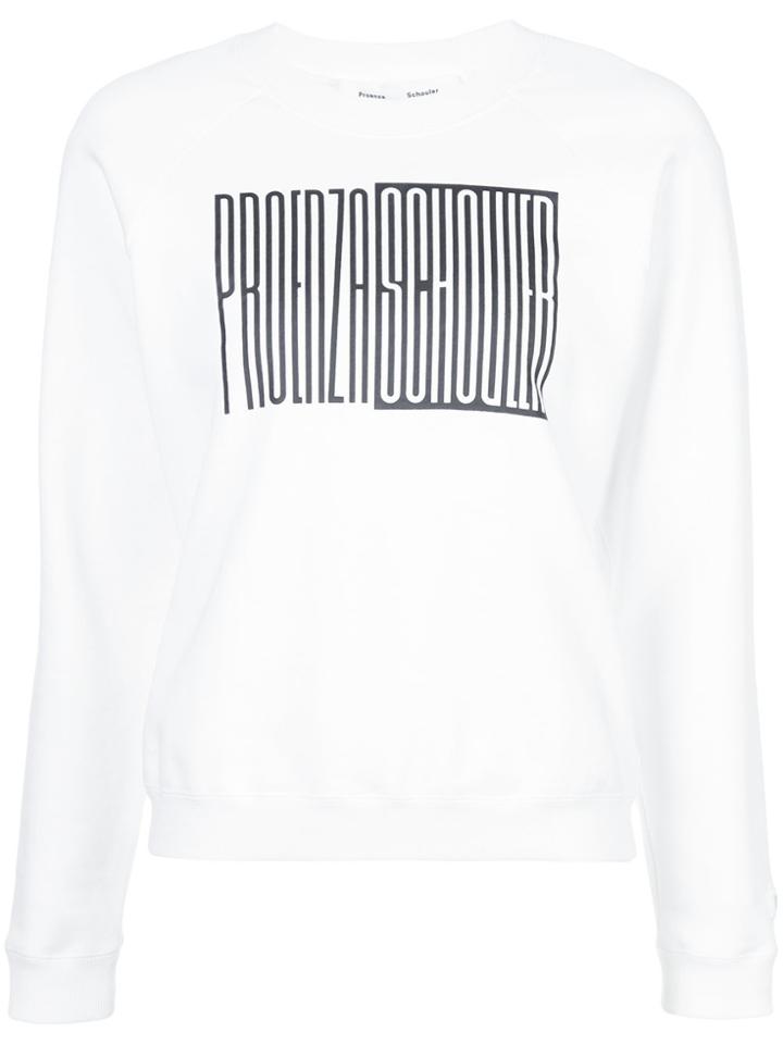 Proenza Schouler Pswl Graphic Shrunken Sweatshirt - White