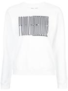 Proenza Schouler Pswl Graphic Shrunken Sweatshirt - White