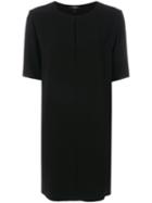 Theory - Classic Shift Dress - Women - Polyester/acetate - 4, Black, Polyester/acetate