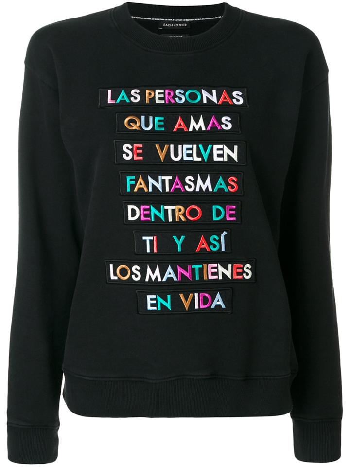 Each X Other Embroidered Sweatshirt - Black